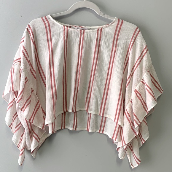 Cute BCBG White and Red Stripe crop top. XXS - Picture 1 of 3